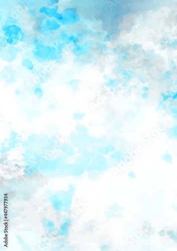幻想的なキラキラ水色の水彩テクスチャ背景