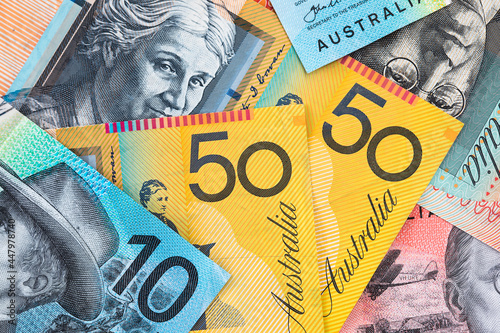 Australian Money - various notes photo