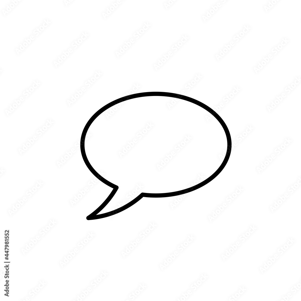 Simple speech bubble or bubble talk black icon. Trendy flat isolated symbol, sign used for: illustration, outline, logo, pictogram, mobile, app, emblem, design, web, dev, site, ui, ux. Vector EPS 10 Simple speech bubble or bubble talk black icon. Trendy flat isolated symbol, sign used for: illustration, outline, logo, pictogram, mobile, app, emblem, design, web, dev, site, ui, ux. Vector EPS 10