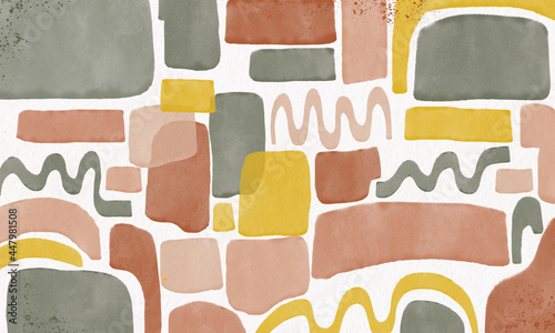 Watercolor art background. Wallpaper design with paint brush. Watercolor Illustration for prints, wall art, cover and invitation cards.