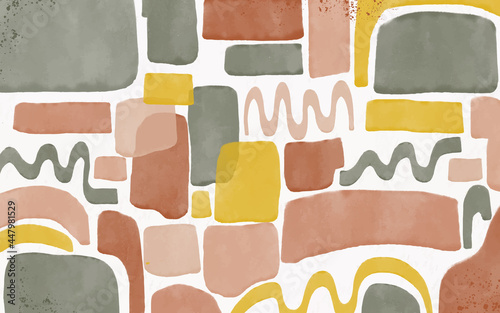 Watercolor art background vector. Wallpaper design with paint brush. Watercolor Illustration for prints, wall art, cover and invitation cards.