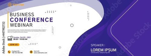 Modern business banner template design for webinar, marketing, online class program, etc