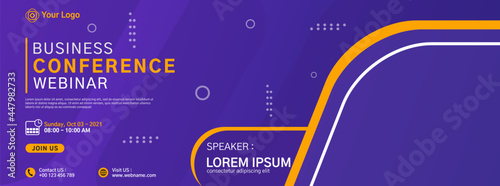 Modern business banner template design for webinar, marketing, online class program, etc