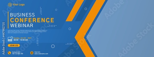 Modern business banner template design for webinar, marketing, online class program, etc