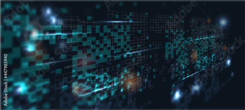 Technology background, color and waves
