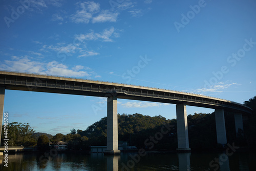 Modern Bridge though a valley