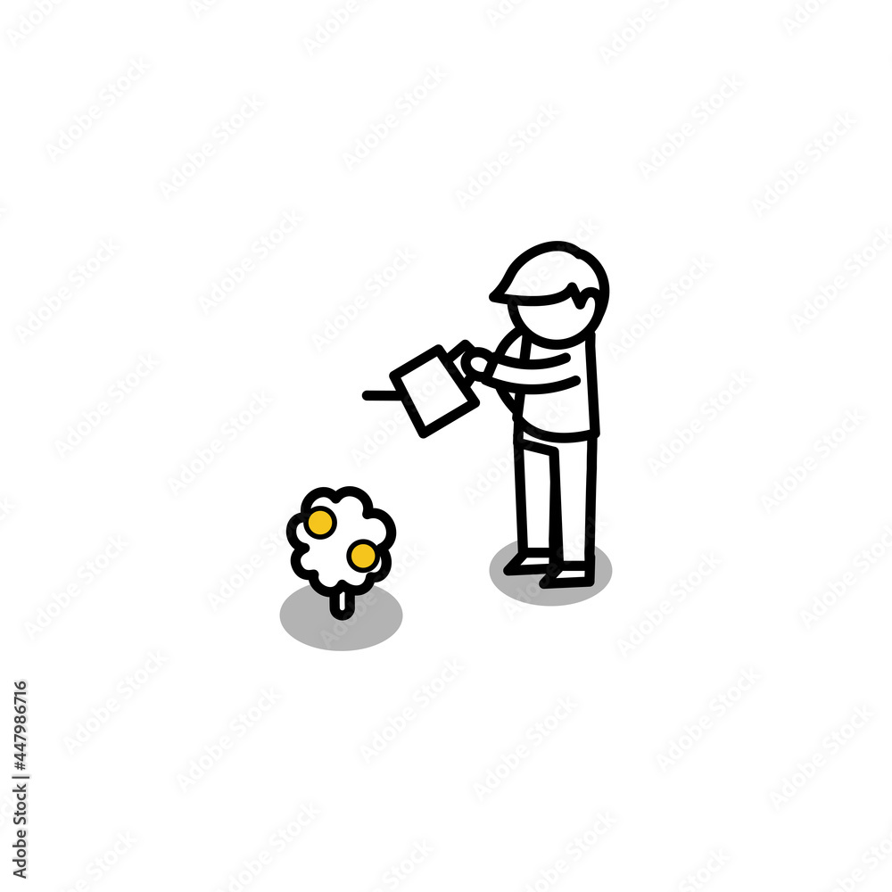 Obraz premium 金のなる木 育てる 苗 お金