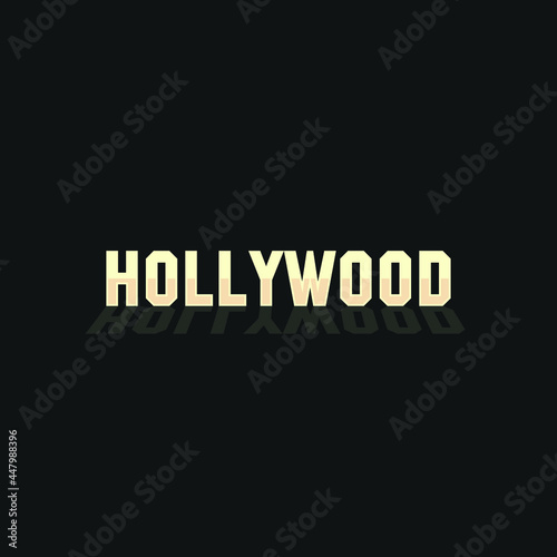 Hollywood Logotype. Wordmark design. Vector Logo and Illustration.