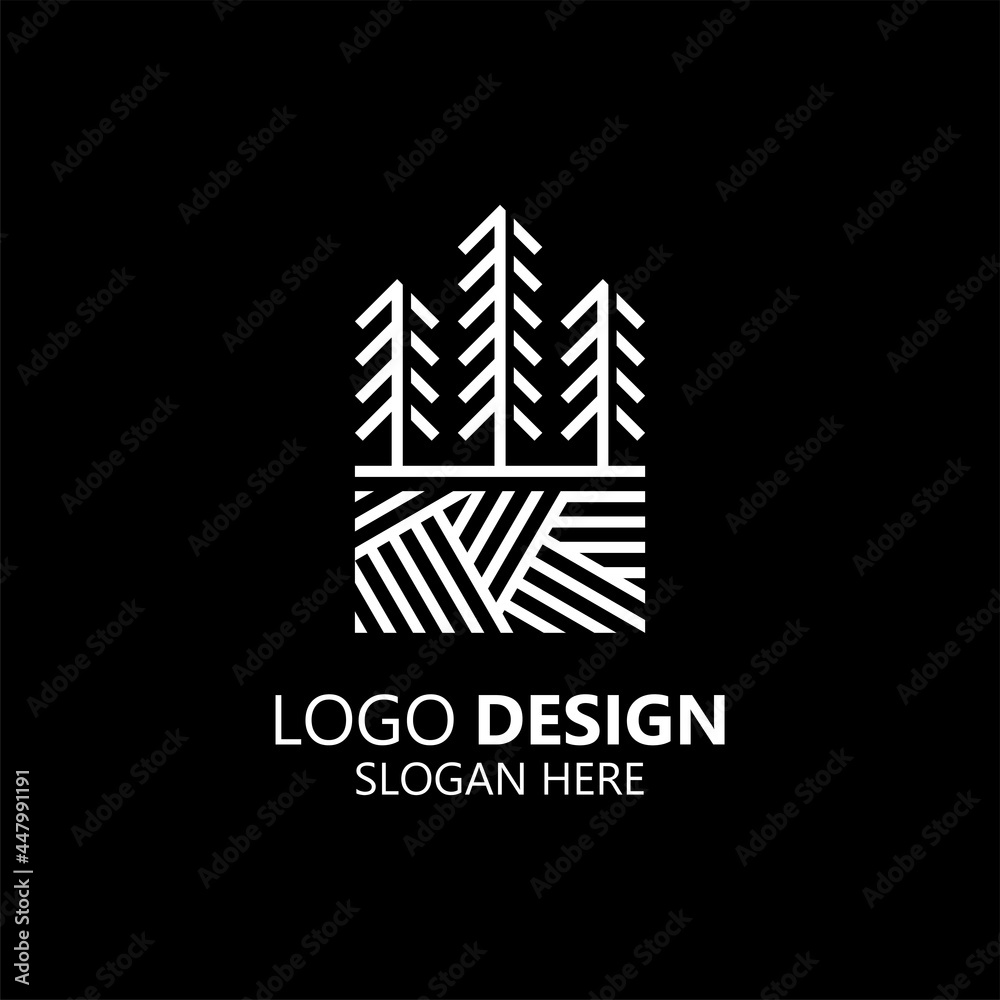 spruce and landscape logo design spruce and landscape logo design