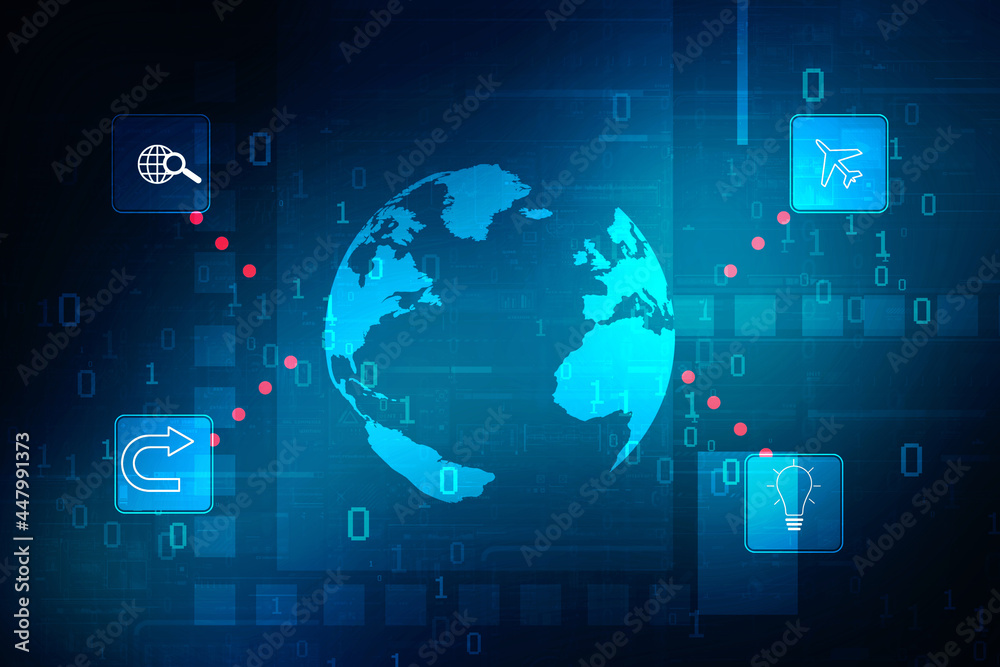 2D Digital Abstract Business Networking background 2D Digital Abstract Business Networking background