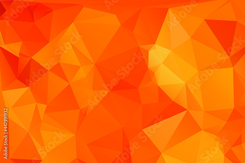 ORANGE Abstract Color Polygon Background Design, Abstract Geometric Origami Style With Gradient