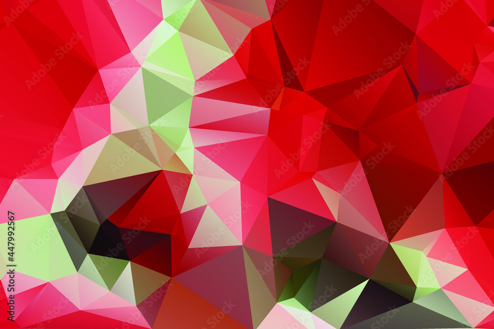 Fototapeta premium RED Abstract Color Polygon Background Design, Abstract Geometric Origami Style With Gradient