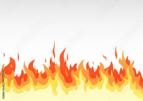 Red and orange fire flame. vector illustration