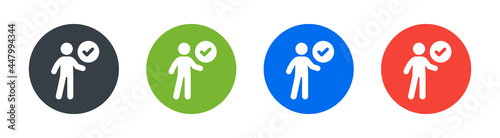 Approbation, approval, acceptance icon vector.