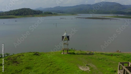 Vajiralongkorn, Wat Saam Prasob, the Sunken Temple in Sangkhlaburi in Kanchanaburi, Thailand, south east asia photo