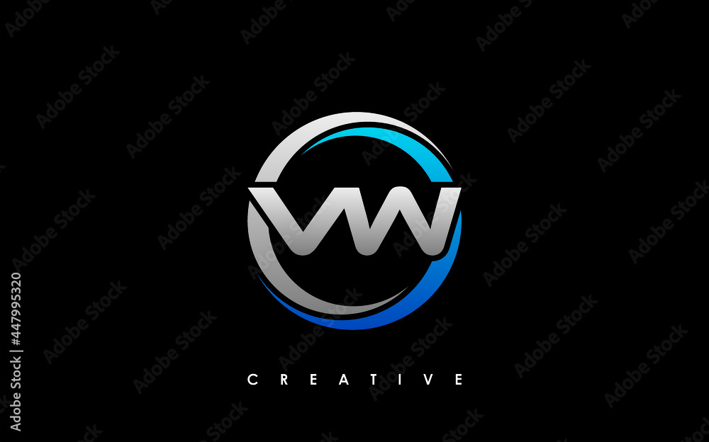 VW Letter Initial Logo Design Template Vector Illustration VW Letter Initial Logo Design Template Vector Illustration