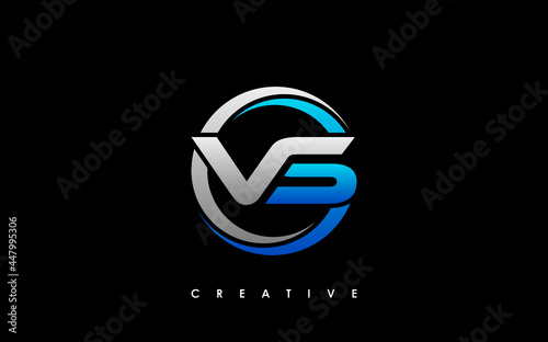 VS Letter Initial Logo Design Template Vector Illustration
