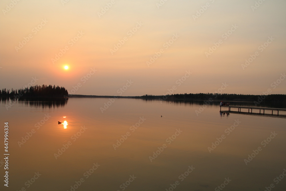 Calm Sunset, Elk Island National Park, Alberta
