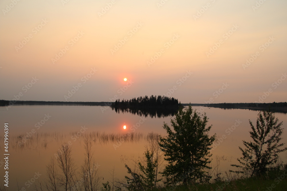 Sunset From The Hill, Elk Island National Park, Alberta