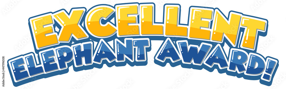 Excellent Elephant Award font banner Excellent Elephant Award font banner