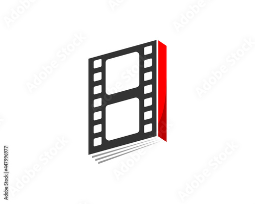 Combination roll movie with book shape logo