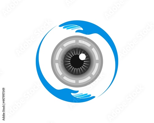Circular hand care with healthy eye inside