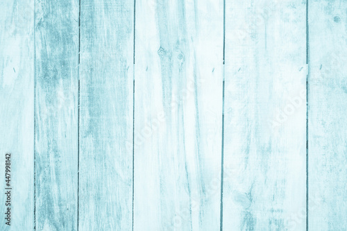 Old grunge wood plank texture background. Vintage blue wooden board wall have antique cracking style 