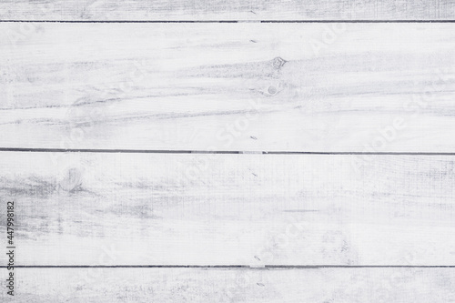 Old grunge wood plank texture background. Vintage white wooden board wall have antique cracking style.