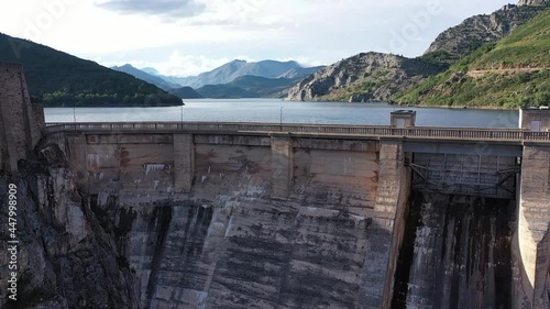 Wallpaper Mural Luna's Lake discover clip. Artificial lake reservoir view with beautiful mountains lanscape Torontodigital.ca