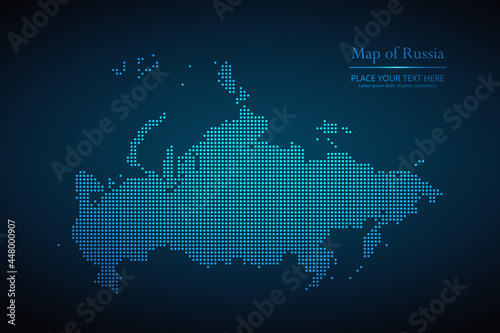 Dotted map of Russia. Vector EPS10.
