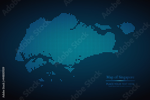 Dotted map of Singapore. Vector EPS10.