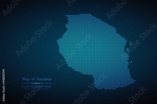 Dotted map of Tanzania. Vector EPS10.
