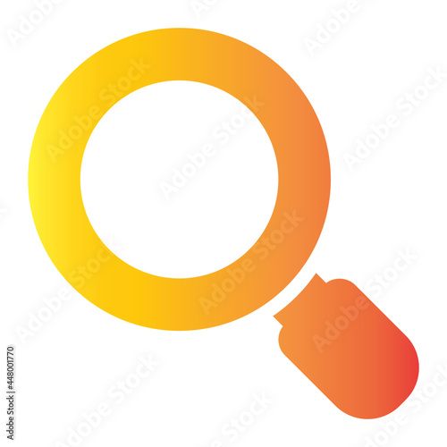 magnifying glass flat gradient icon