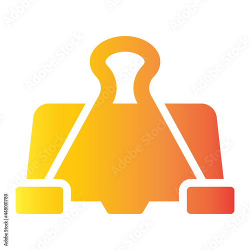 paperclip flat gradient icon