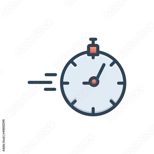 Color illustration icon for rapid 