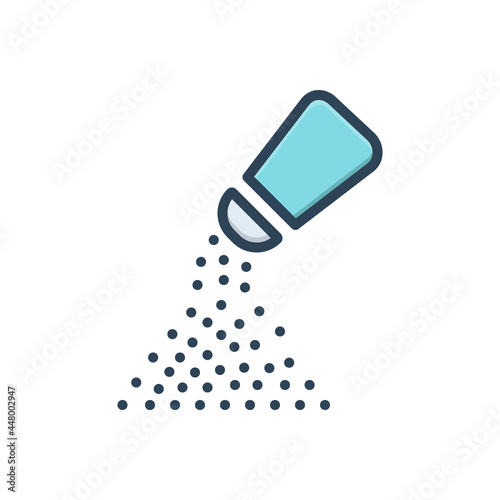Color illustration icon for salt salty 