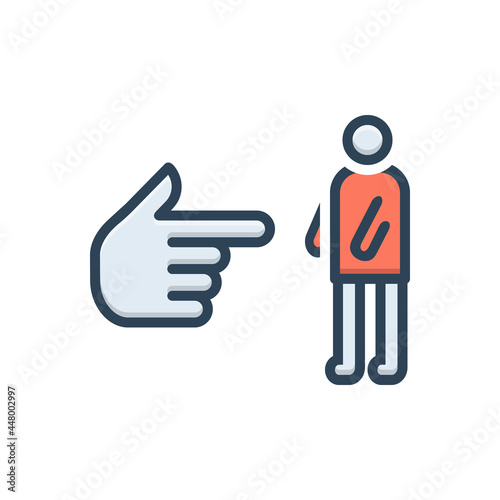 Color illustration icon for you me self 