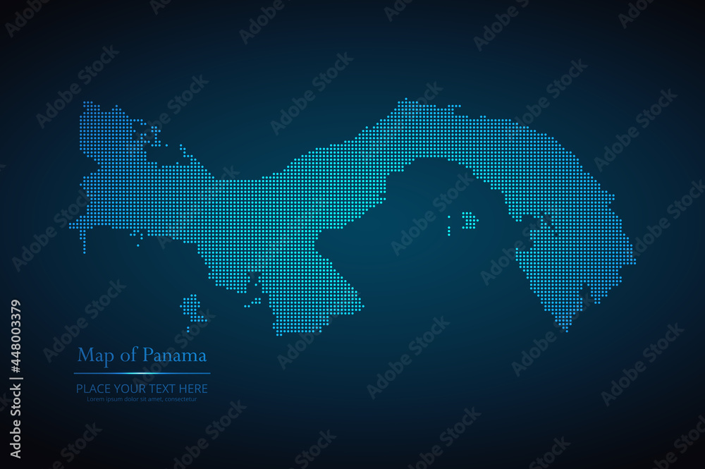 Dotted map of Panama. Vector EPS10.