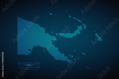 Dotted map of Papua New Guinea. Vector EPS10.