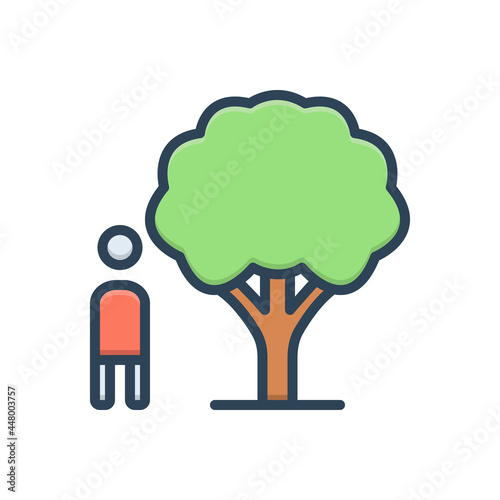 Color illustration icon for necessarily 