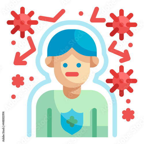 immunity flat icon