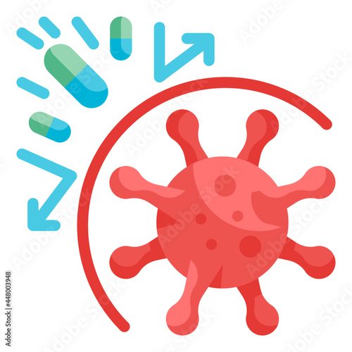 resistance flat icon