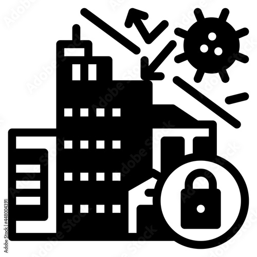 lockdown glyph icon