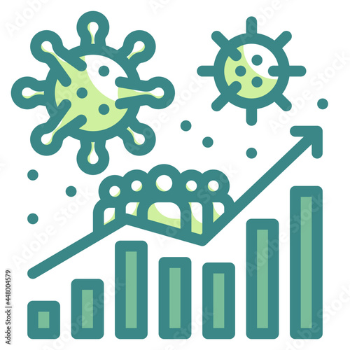graph blue line icon