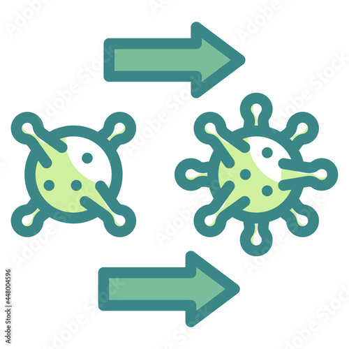mutation blue line icon