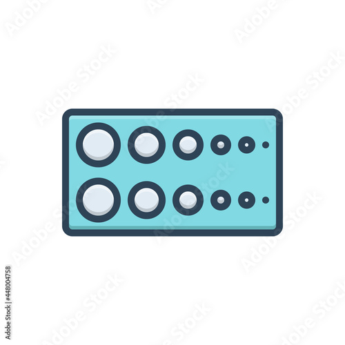 Color illustration icon for fade 
