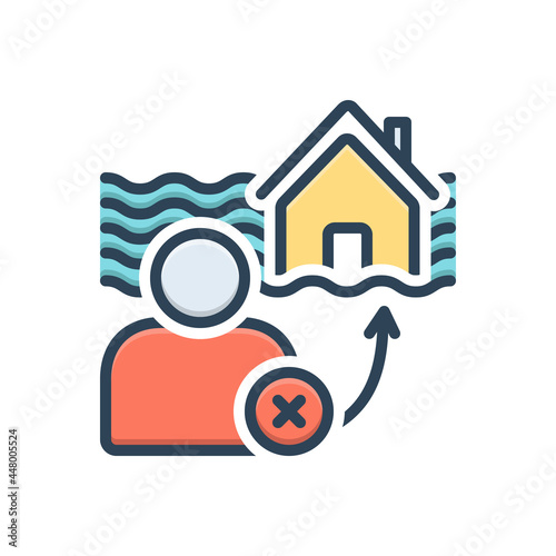 Color illustration icon for obviously apparently 