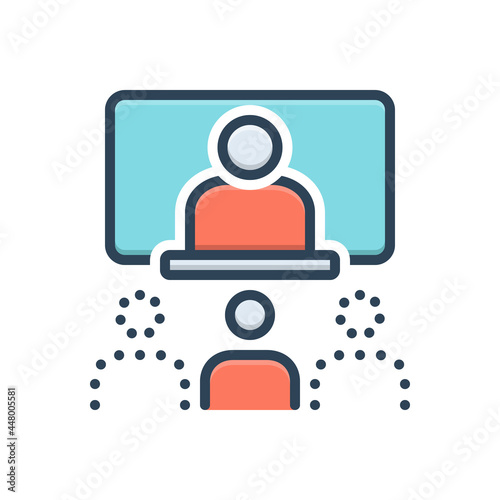 Color illustration icon for absence 