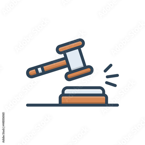 Color illustration icon for sanction 