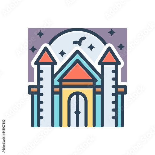 Color illustration icon for fantasy

